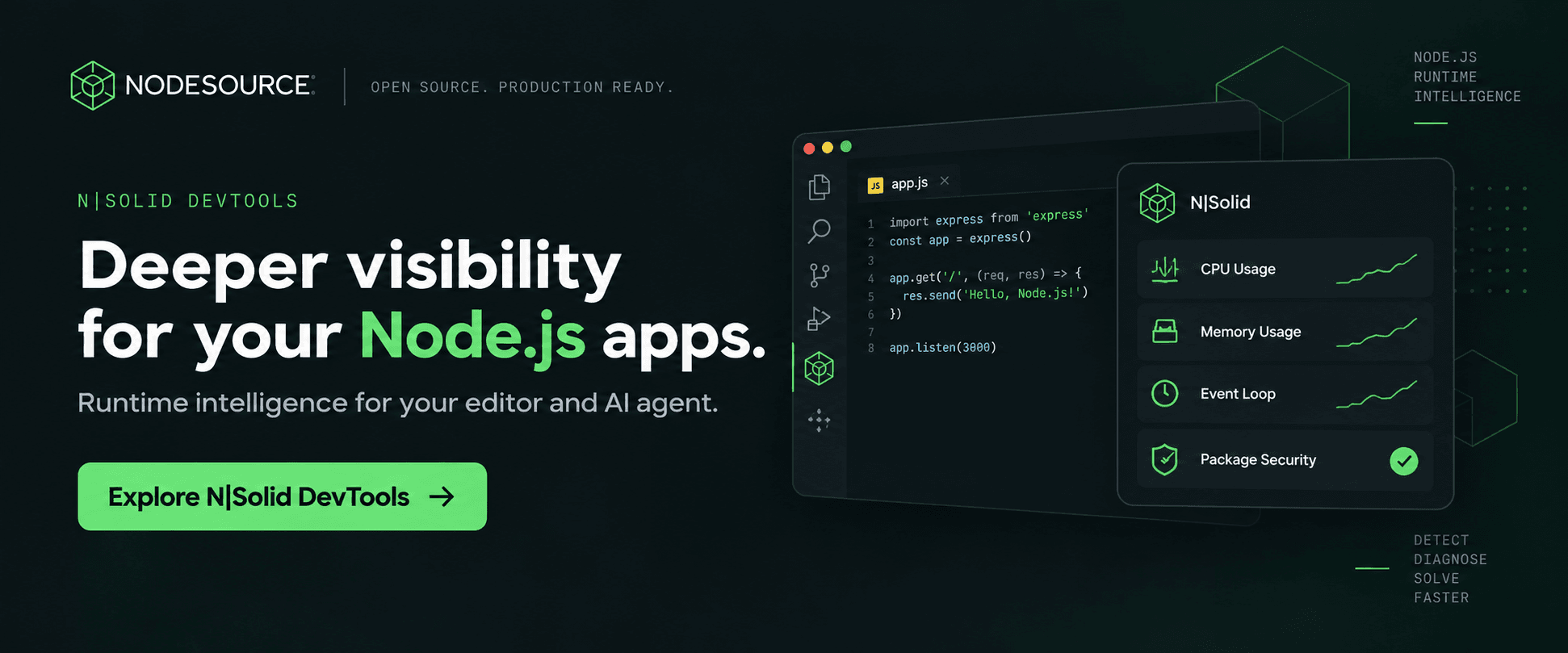 N|Solid DevTools — Deeper visibility for your Node.js apps